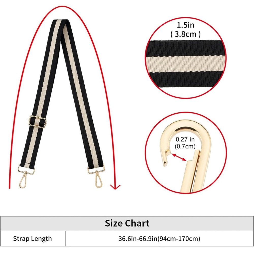 Wide Shoulder Strap Adjustable Replacement Belt G… - image 5